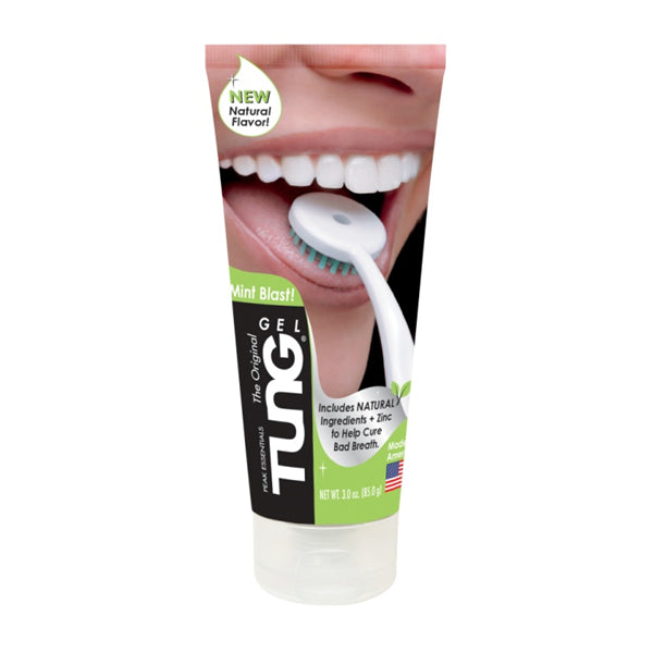 TUNG Brush & Gel – Natural Pack - Tongue Cleaner –  (Brush Color Varies)